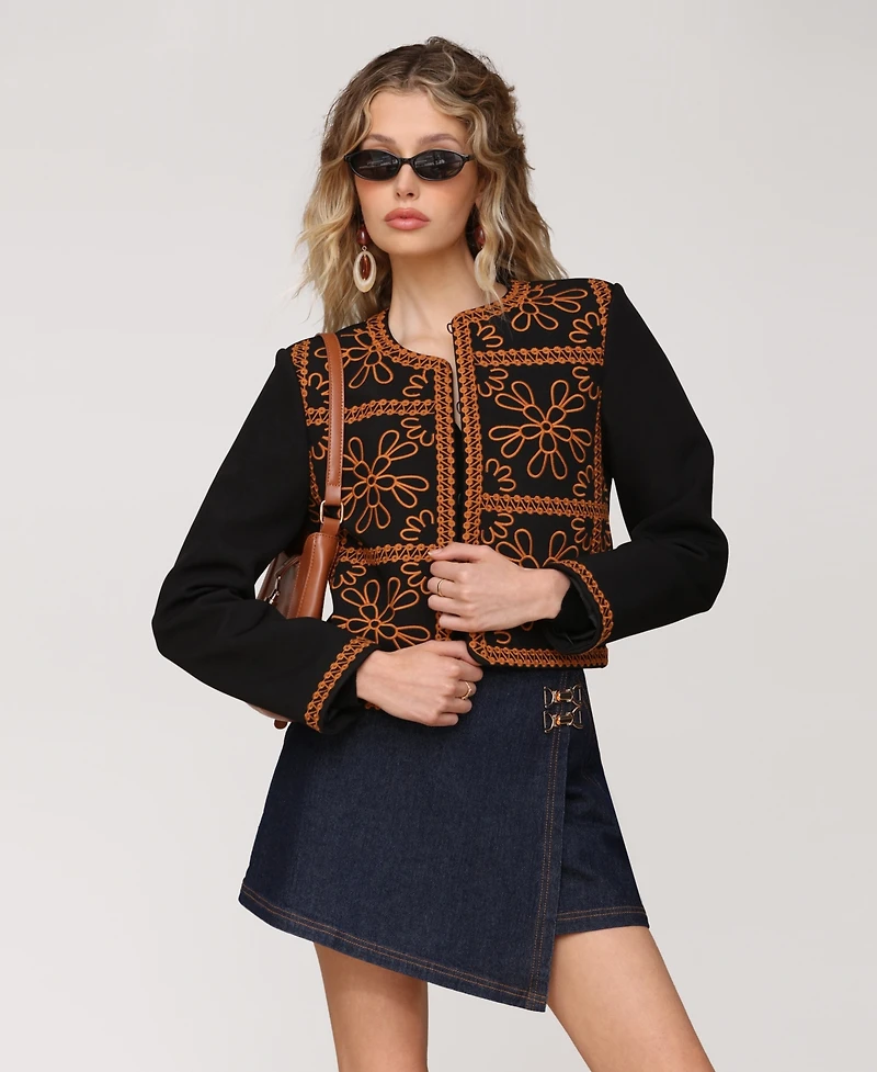 Avec Les Filles Women's Embroidered Jacket