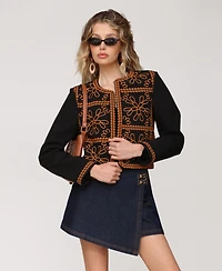 Avec Les Filles Women's Embroidered Jacket