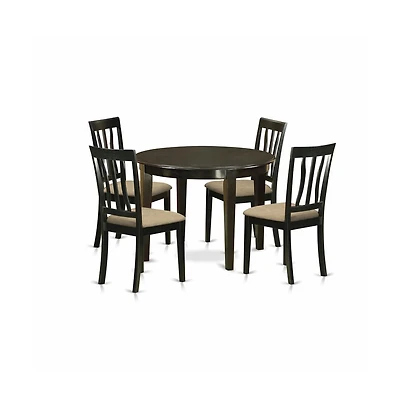 East West Furniture 5 Pc small Kitchen Table set-Kitchen Table and 4 Kitchen Chairs