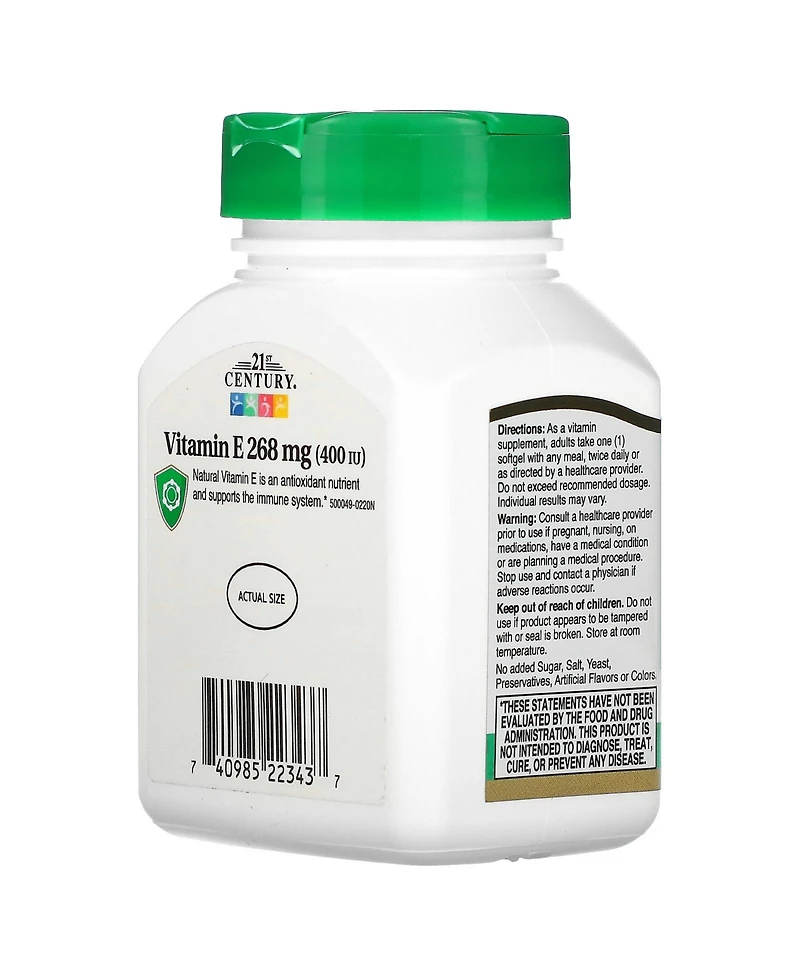 21st Century Natural Vitamin E 268 mg (400 Iu)