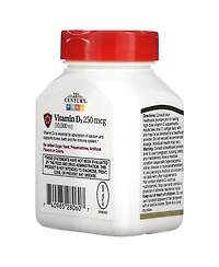 21st Century Vitamin D3 250 mcg (10 000 Iu)
