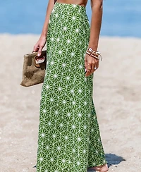 Cupshe Women's Tropical Leaf Print Beach Pants