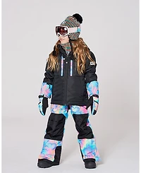 Deux par Girl Two-Piece Teknik Snowsuit Rainbow Heart Print