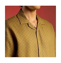 Campus Sutra Men's Quad-Lined Oversized Shirt