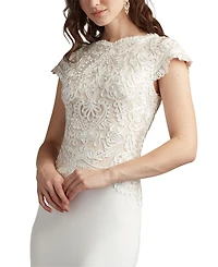 Tadashi Shoji Women's Isadora Embroidered Crepe Gown