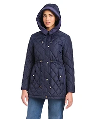 kate spade new york Women's Diamond Quilted Anorak Jacket With Hood