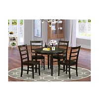 East West Furniture 5 Pc Kitchen Table set-Dining Table and 4 dinette Chairs