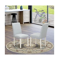 East West Furniture 5-Piece Dining Set Includes 4 Dining Room Chairs with Upholstered Seat and High Back and a Rectangular Dining Table