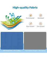 Self-Inflating Folding Camping Sleeping Mattress with Carrying Bag - Blue