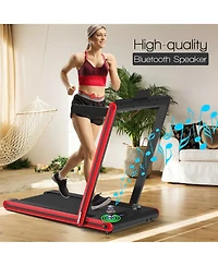2-in-1 Folding Treadmill with Dual Led Display