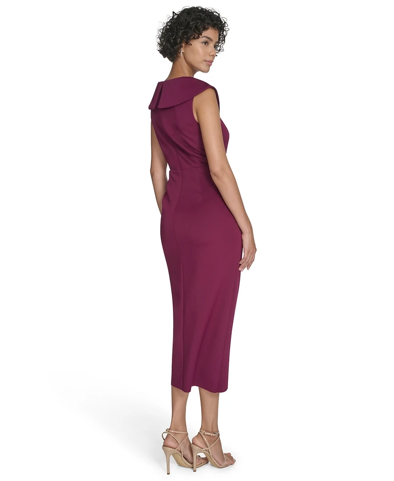 Jessica Howard Women's Sleeveless V-Neck Midi Dress