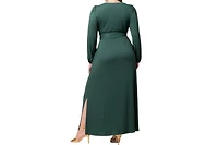 Kiyonna Plus Kelsey Long Sleeve Maxi Dress