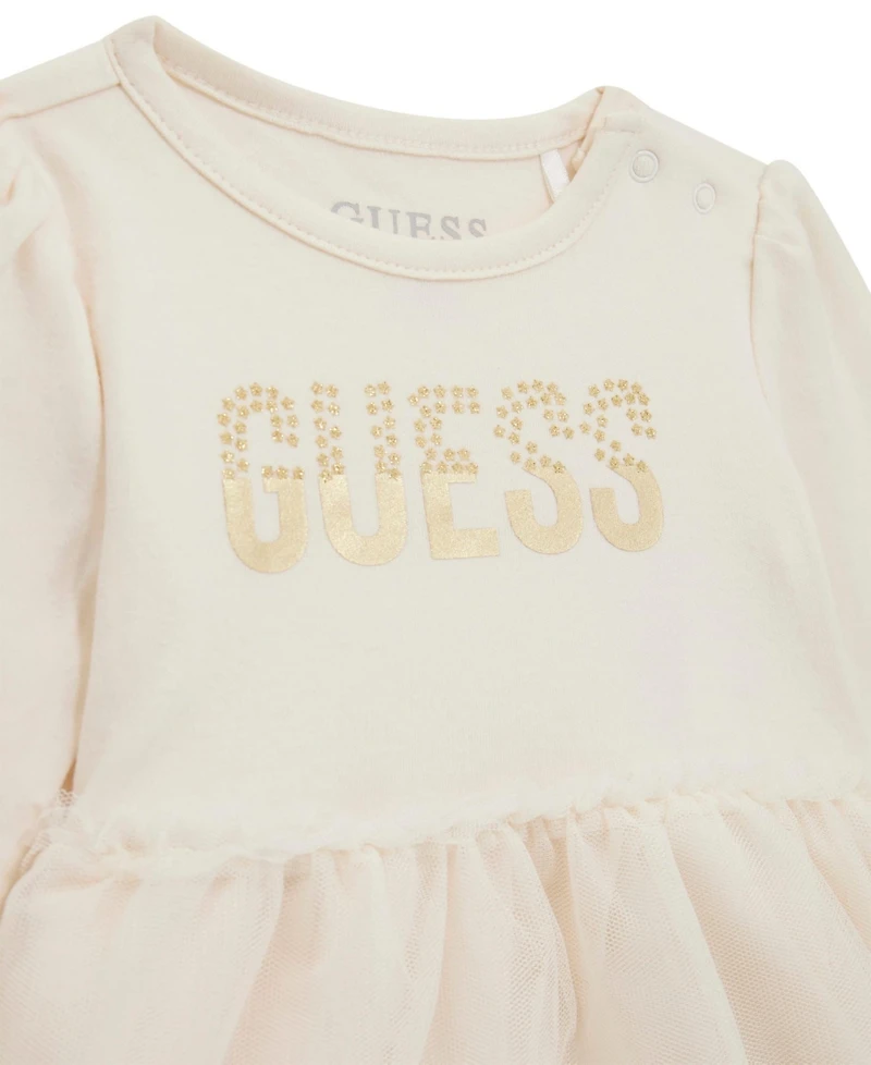Guess Baby Girls 3-Piece Vest, Long Sleeve Top and Leggings Set