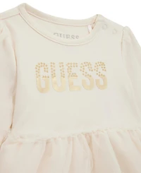 Guess Baby Girls 3-Piece Vest, Long Sleeve Top and Leggings Set