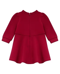 Guess Baby Girls 2-Piece Ponte Long Sleeve Dress and Bloomer Set