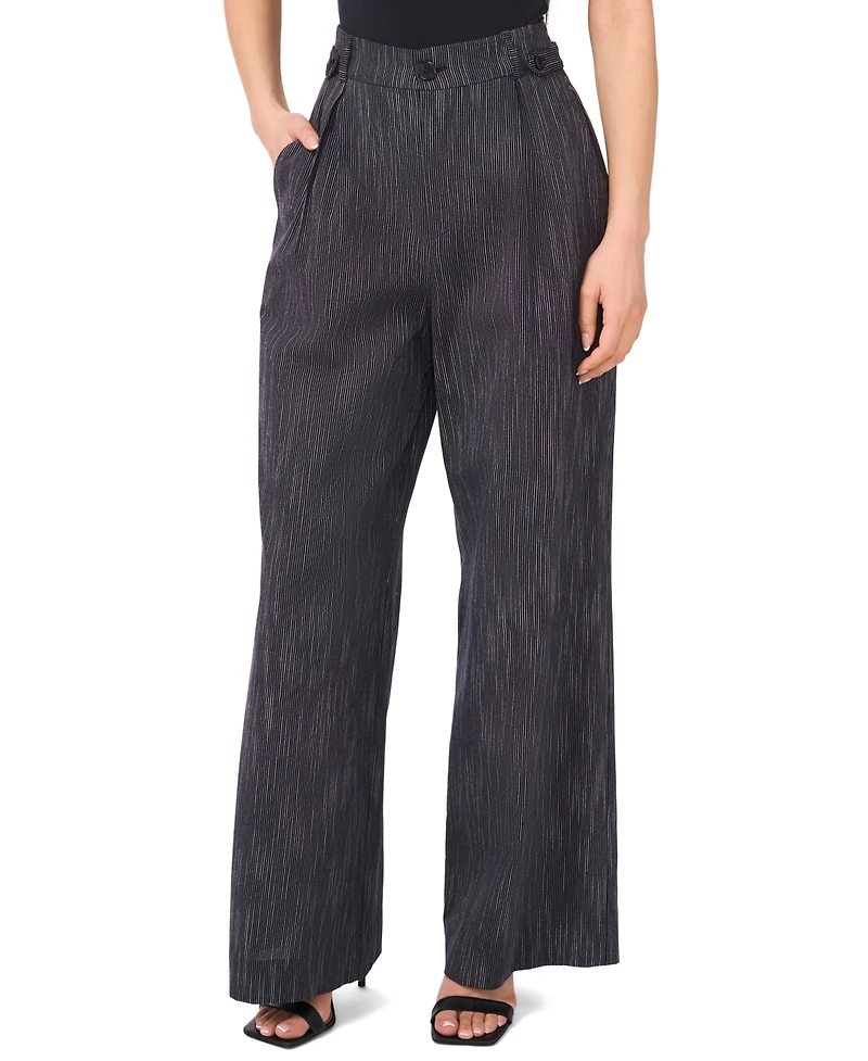 1.state Women's Button Detail Wide Leg Pants
