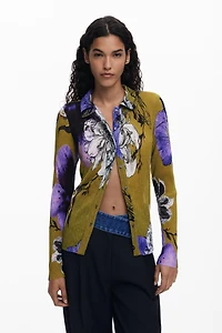 Desigual Women's Buttoned T-shirt designed by Mr. Christian Lacroix