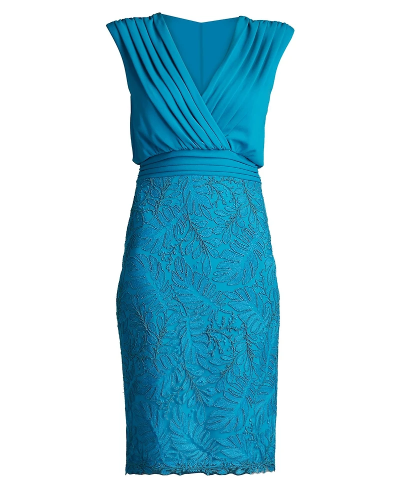 Tadashi Shoji Women's Newell Embroidered Blouson Dress