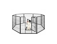 8-Panel 32 Inch Height Pet Fence for Indoor and Outdoor Use