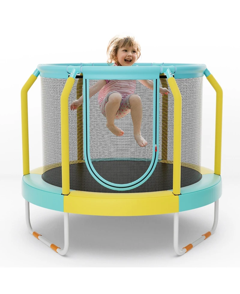 Mini Trampoline with Enclosure and Heavy-Duty Metal Frame