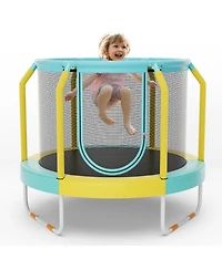 Mini Trampoline with Enclosure and Heavy-Duty Metal Frame