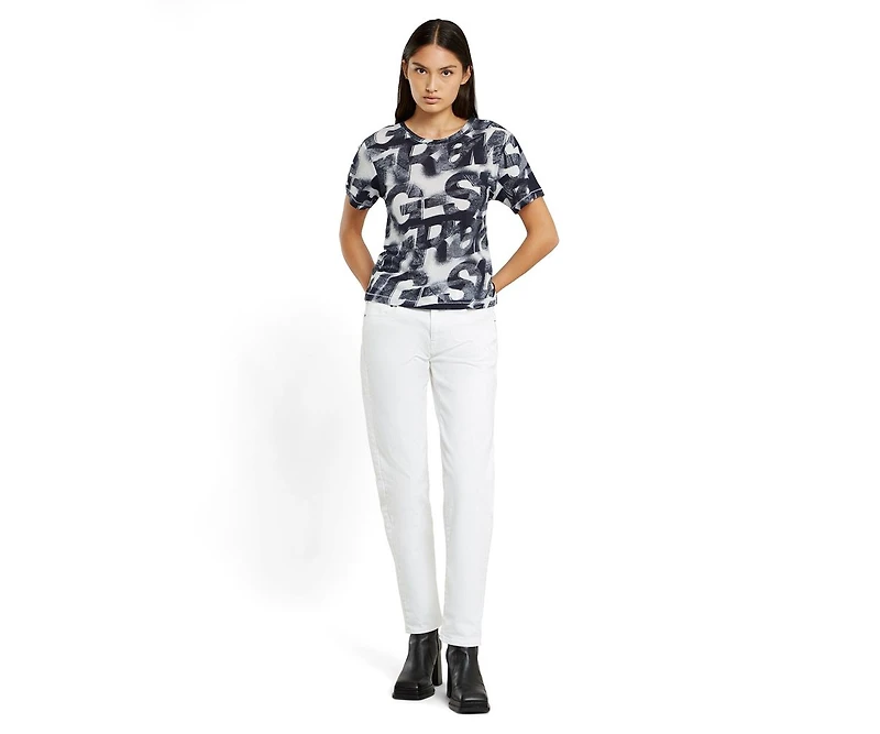 G-Star Women's Sprayed Letters Top