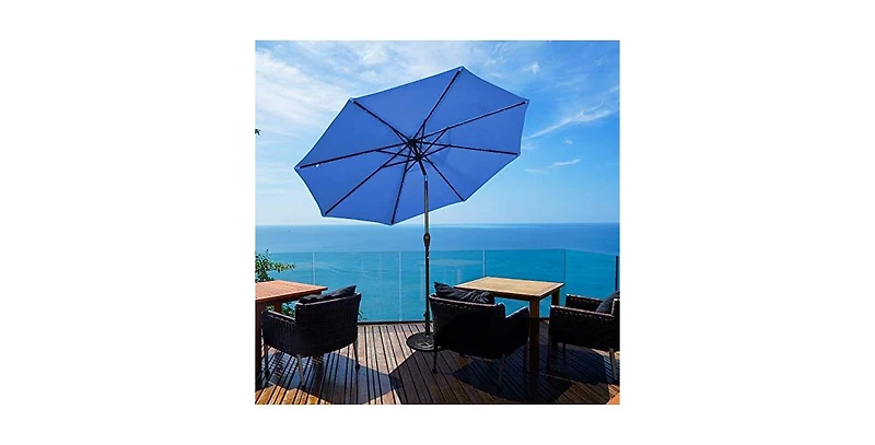 10 Feet Outdoor Patio umbrella with Bright Solar Led Lights