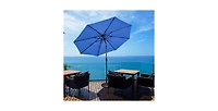 10 Feet Outdoor Patio umbrella with Bright Solar Led Lights