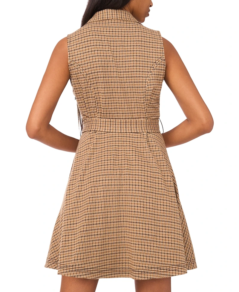 Msk Petite Crossover V-Neck Belted Short Dress