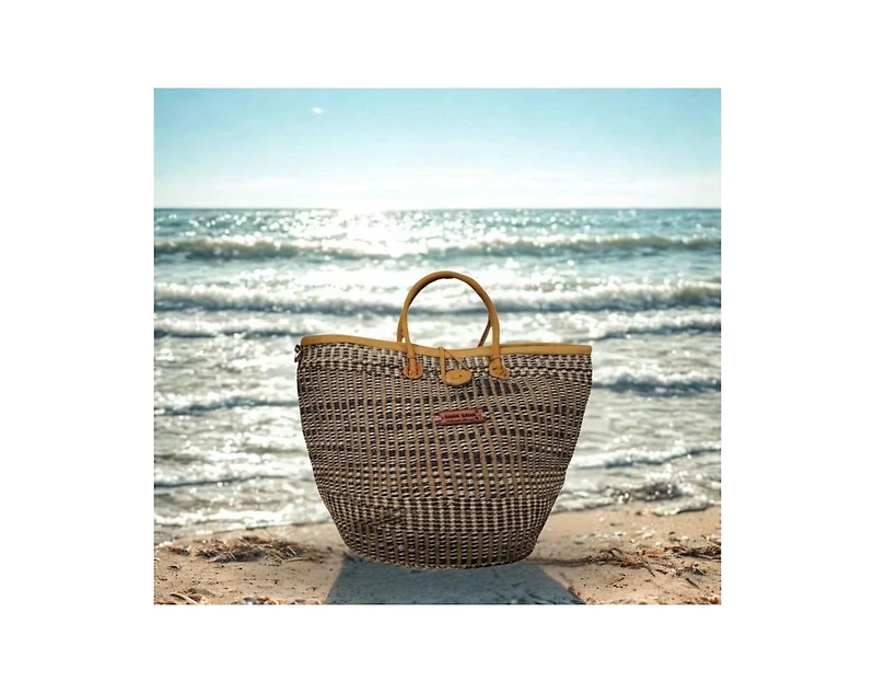 Rooted Heritage Handmade Sisal Straw Basket Tote Bag