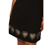 Adrianna Plus Women's Beaded Knit Crepe Sheath Dress