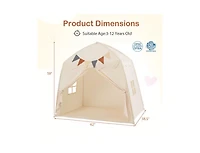 Kids Play Tent Bed Tent with String Lights Extra Large Playhouse Tent