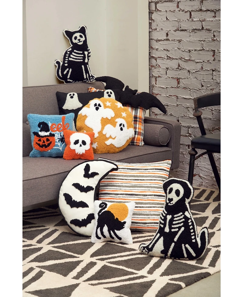 Witch Moonlight Hooked Throw Pillow, 16" x 16"