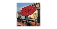 10 Feet Outdoor Patio umbrella with Bright Solar Led Lights