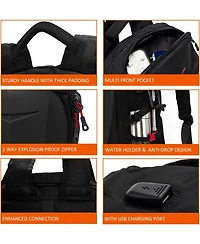 Nakto 7 Inch Laptop Backpack with Hardshell, Armored Backpack with Usb Port and Lightweight Rain Cover for Motorcycle Outdoor Racing Waterproof Rucksa