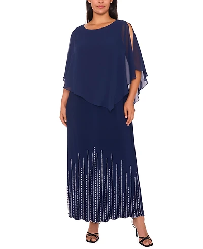 Msk Plus-Size Women's Faraj Maxi Dress