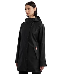 Hunter Women's Hooded Rubberized Waterproof Rain Coat