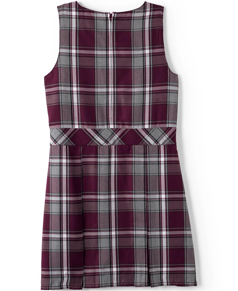 Lands' End Big Girls Top of Knee Plaid Jumper