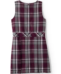 Lands' End Big Girls Top of Knee Plaid Jumper