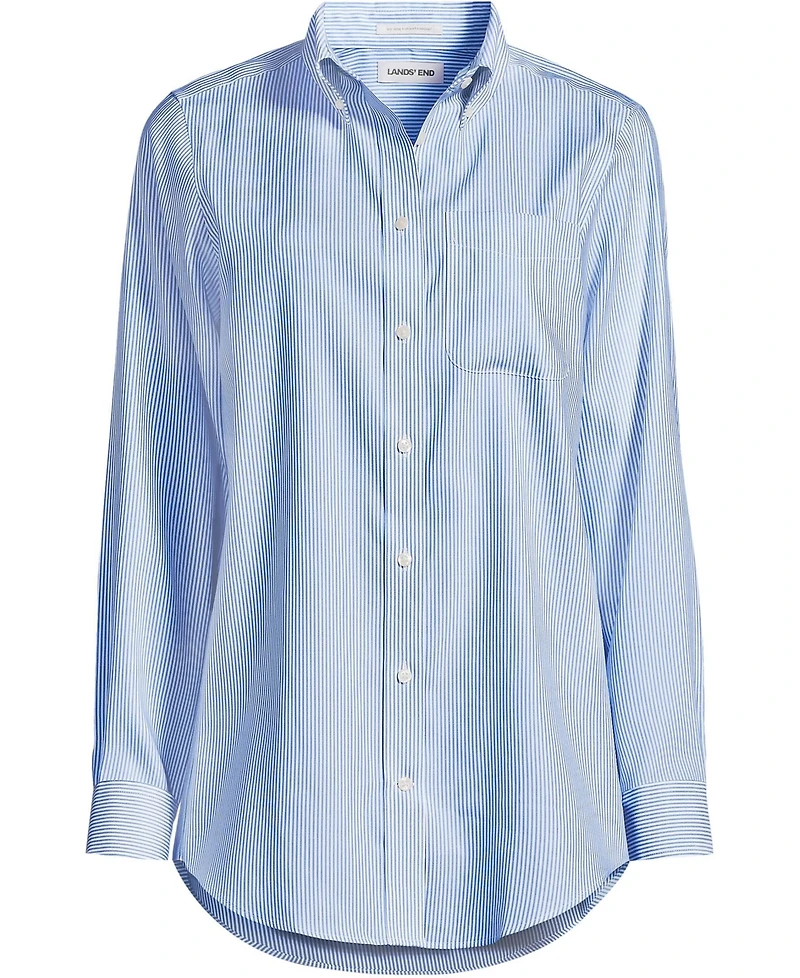 Lands' End Women's No Iron Pinpoint Mens Fit Shirt