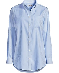 Lands' End Women's No Iron Pinpoint Mens Fit Shirt