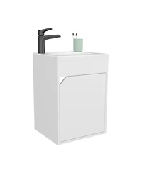 Fm Furniture Nelson Bathroom Floating Vanity, Wenge