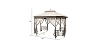 10 x 12 Octagonal Patio Gazebo with Mosquito Net