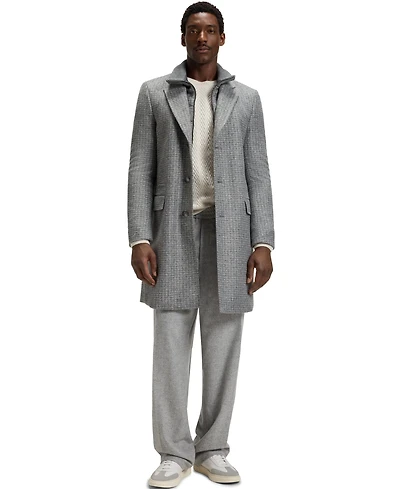 Boss by Hugo Men's Detachable Slim-Fit Coat