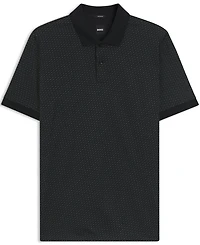 Boss by Hugo Men's Mercerized-Cotton Monogram Polo Shirt