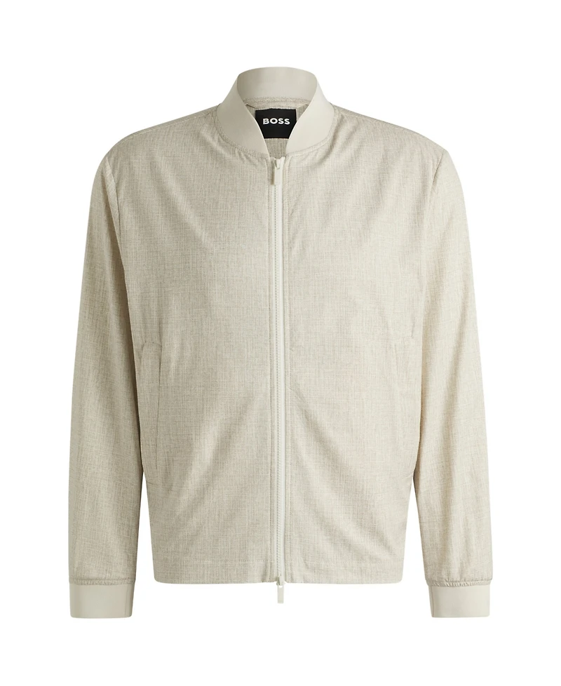 Boss by Hugo Men's Two-Way Zip Water-Repellent Packable Jacket
