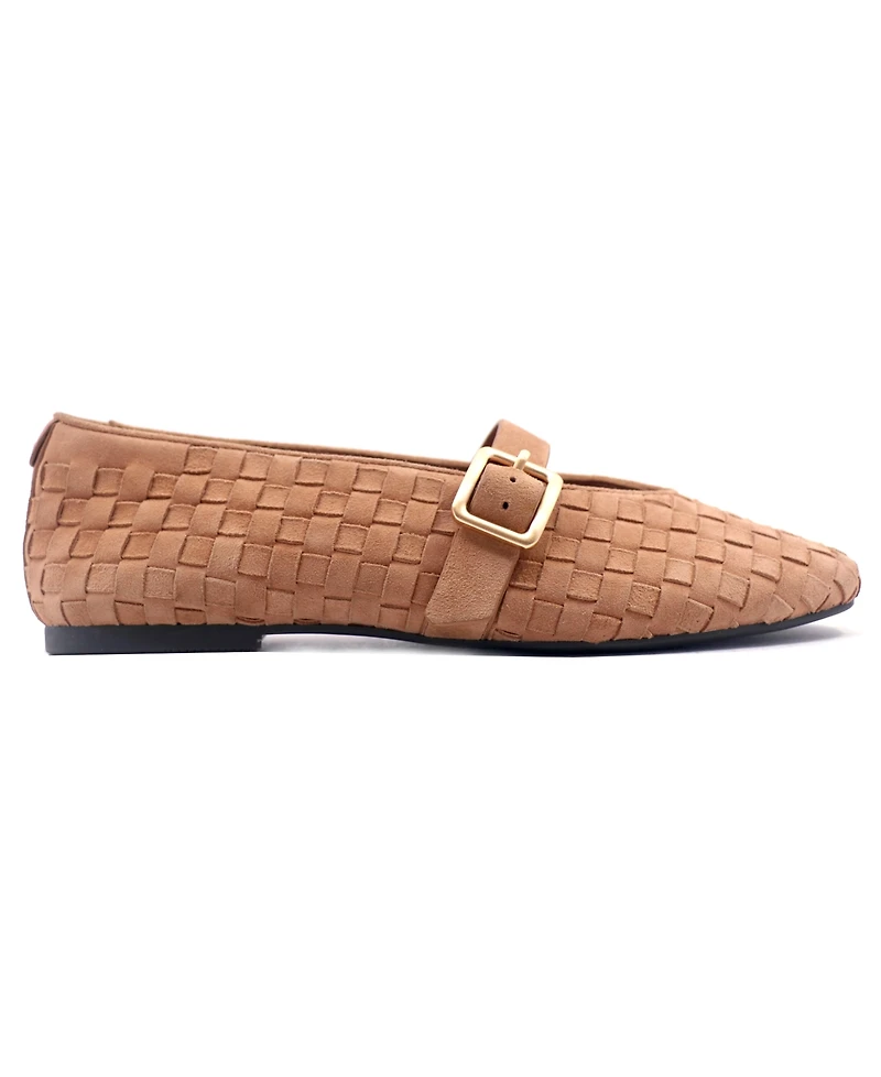 Gentle Souls Women's Winifred Woven Square Toe Flats