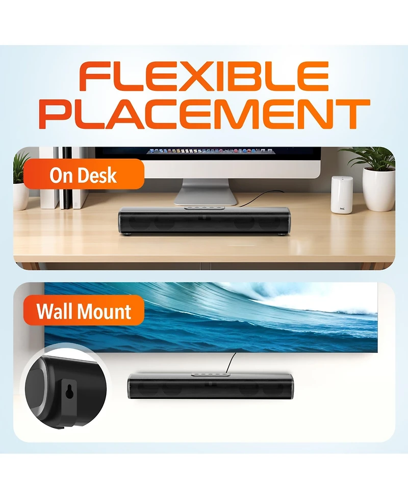 Delton SB380 Stereo Sound Bar, 50W Speakers (DSB380