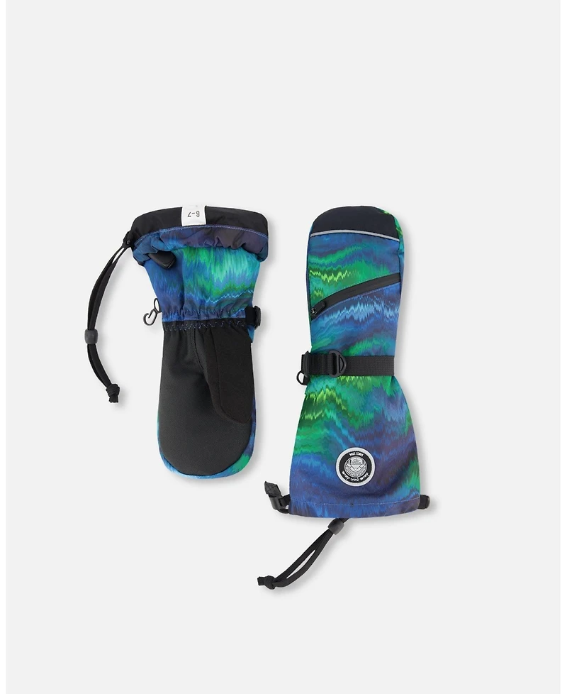 Deux par Boy Winter Mittens Teknik Aurora Borealis