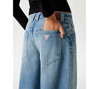 Guess Women's Baggy Balloon Barrel Mid Rise Jeans
